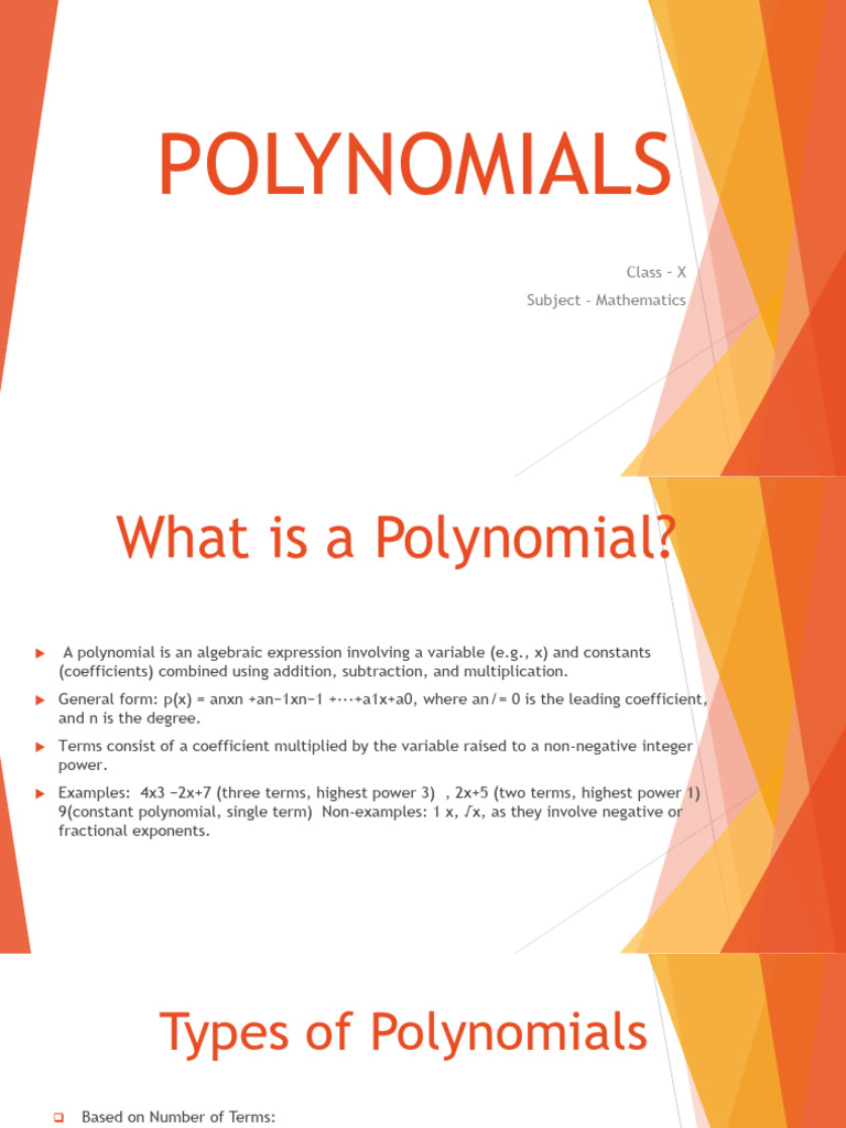 Types of Polynomials Explained | PDF | Polynomial | Algorithms