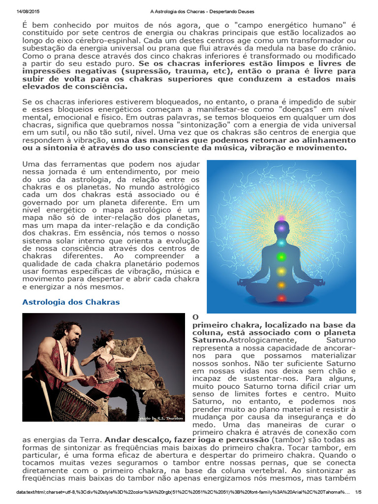 Astrologia e Chakras: Energia e Cura | PDF | Chacra | Kundalini