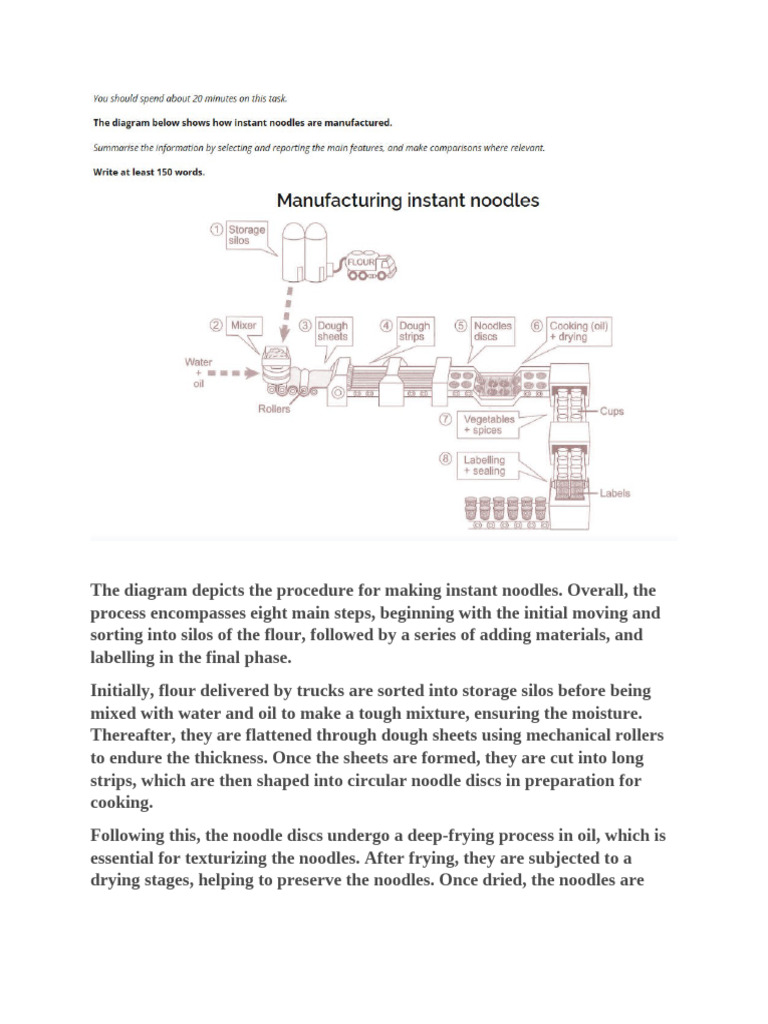 Instant Noodle Production Process | PDF