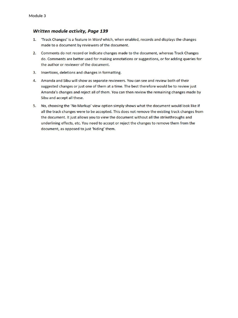 Module 3 Written Module Activities ANSWERS | PDF