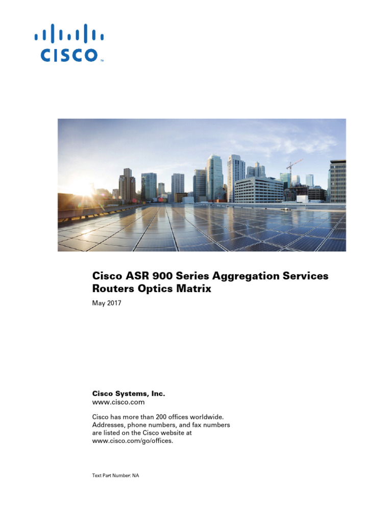 Cisco ASR 900 Series Supported Optics | PDF | Wavelength Division ...