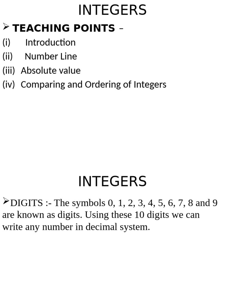 Understanding Absolute Value of Integers | PDF | Numbers | Integer