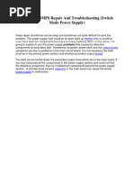 SMPS Troubleshooting Guide: 6 Steps | PDF | Power Supply | Electronic ...
