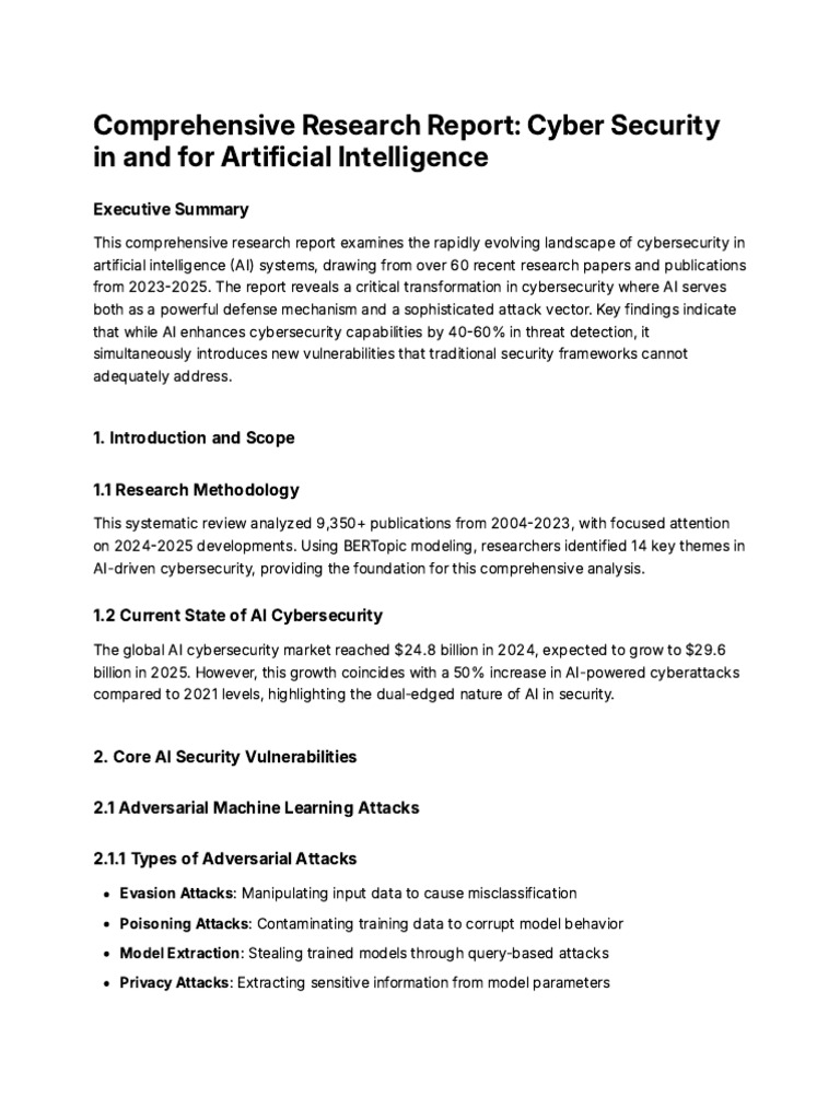 AI Cybersecurity Trends and Challenges | PDF | Computer Security | Security