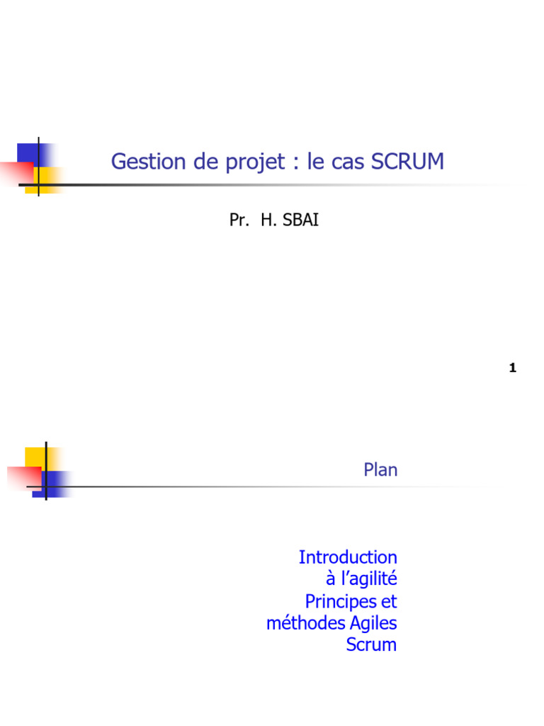 Introduction à la méthode Scrum en gestion de projet | PDF | Méthode ...