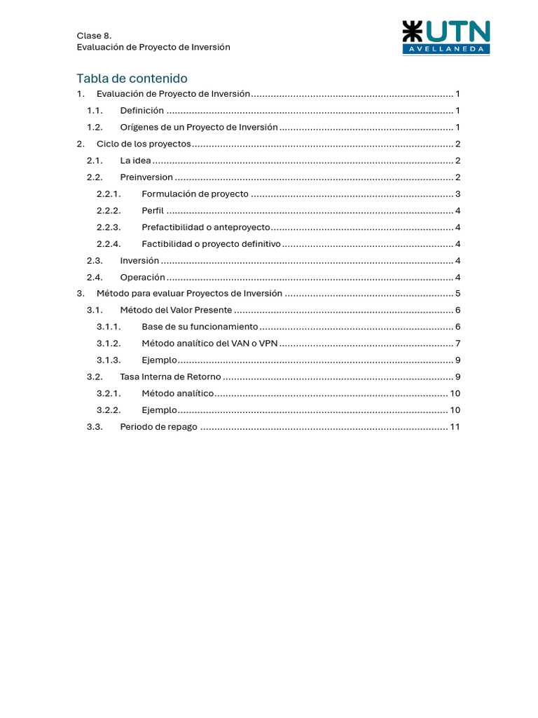 Evaluación de Proyectos de Inversión | PDF | Tasa interna de retorno ...