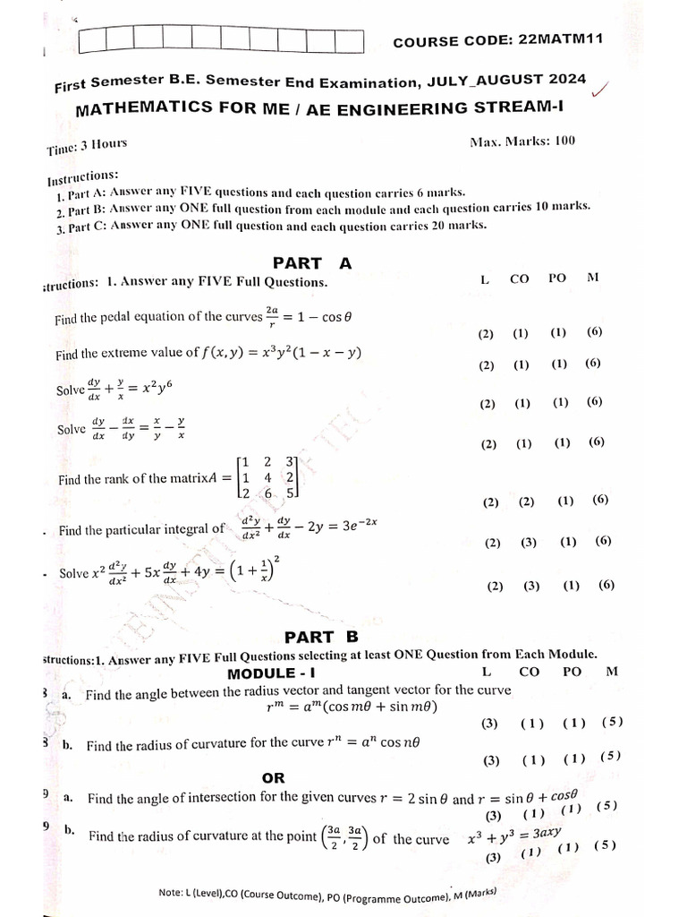 Maths 1 | PDF
