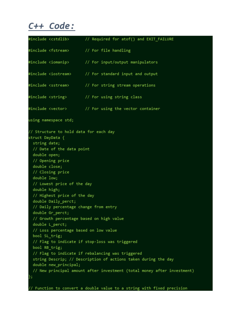 C++ Investment Simulation Code | PDF | String (Computer Science) | C++