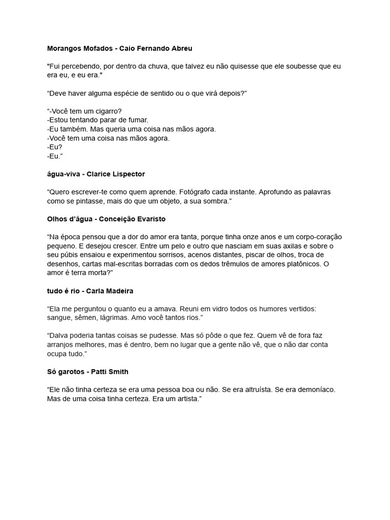 Reflexões sobre Amor e Tempo na Literatura | PDF
