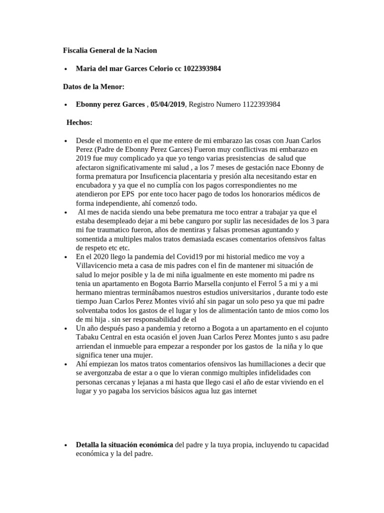 Fiscalia General de La Nacion | PDF | Pensión alimenticia