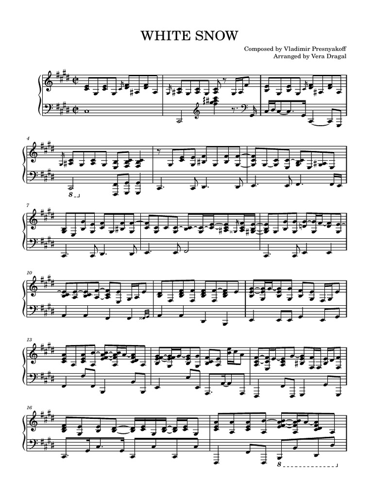 White Snow Musical Arrangement | PDF
