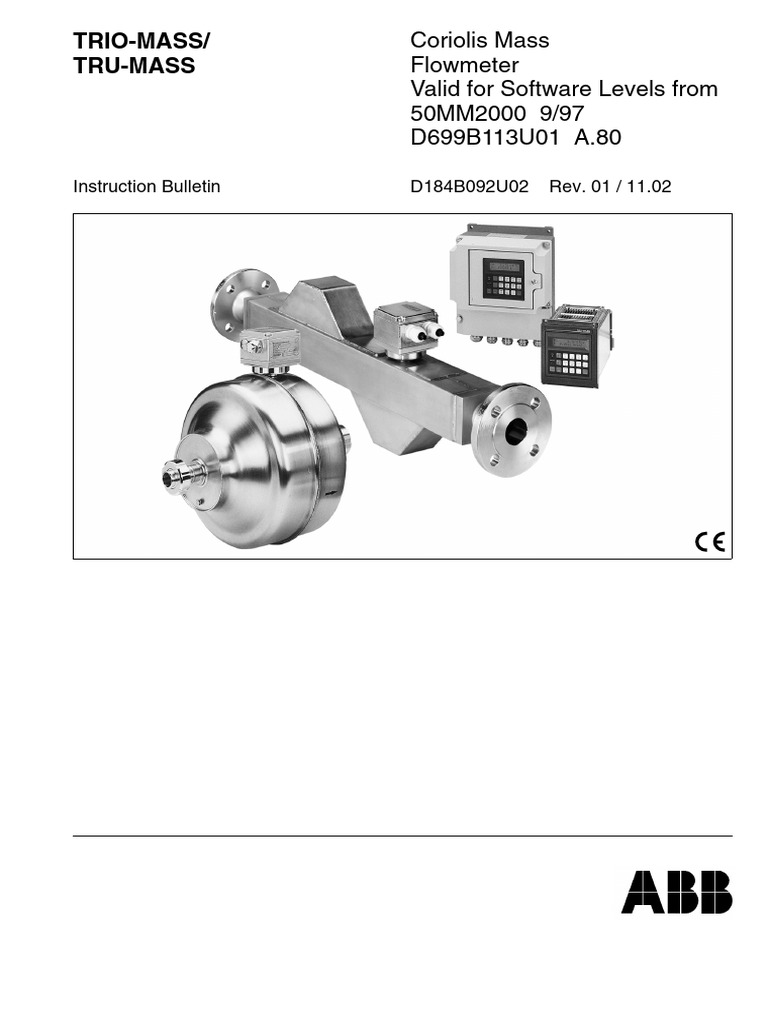 Coriolis Mass Flowmeter Installation Guide | PDF | Flow Measurement ...