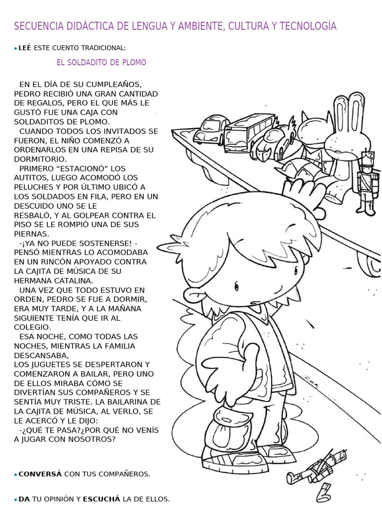 Actividad de Lectura para Segundo Grado | PDF
