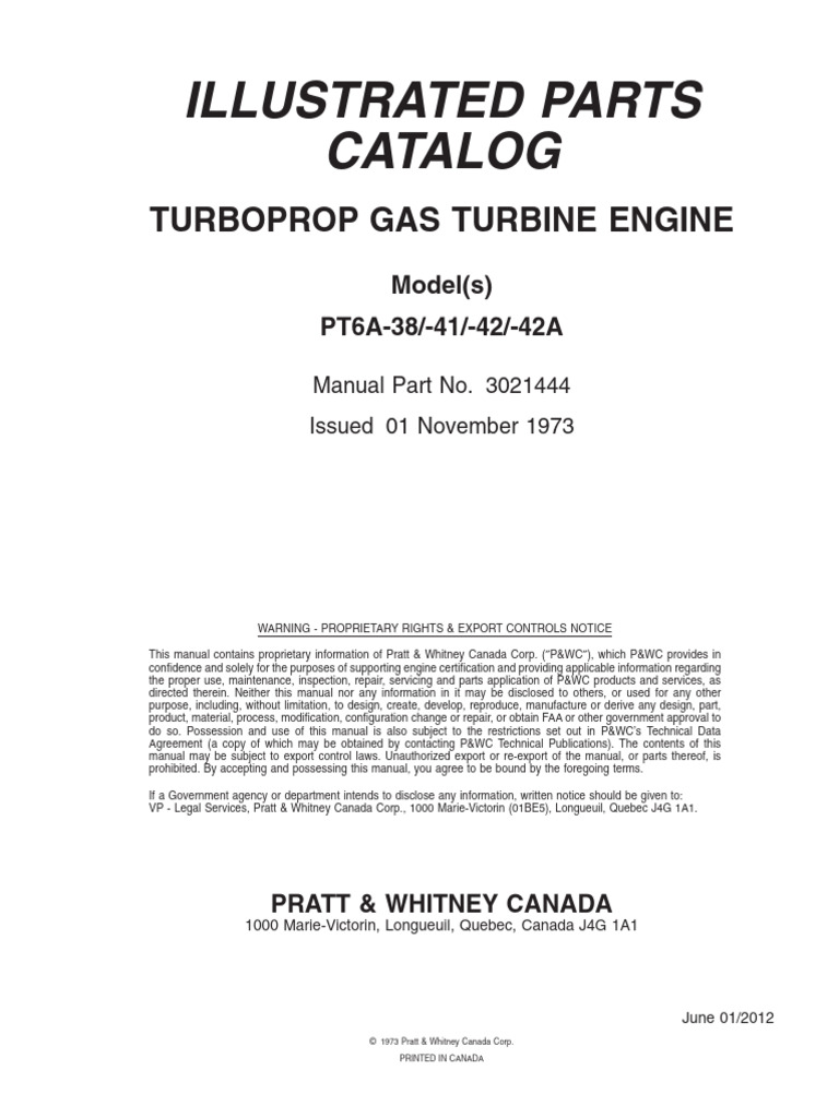PT6A-42 Turboprop Engine Parts Catalog | PDF