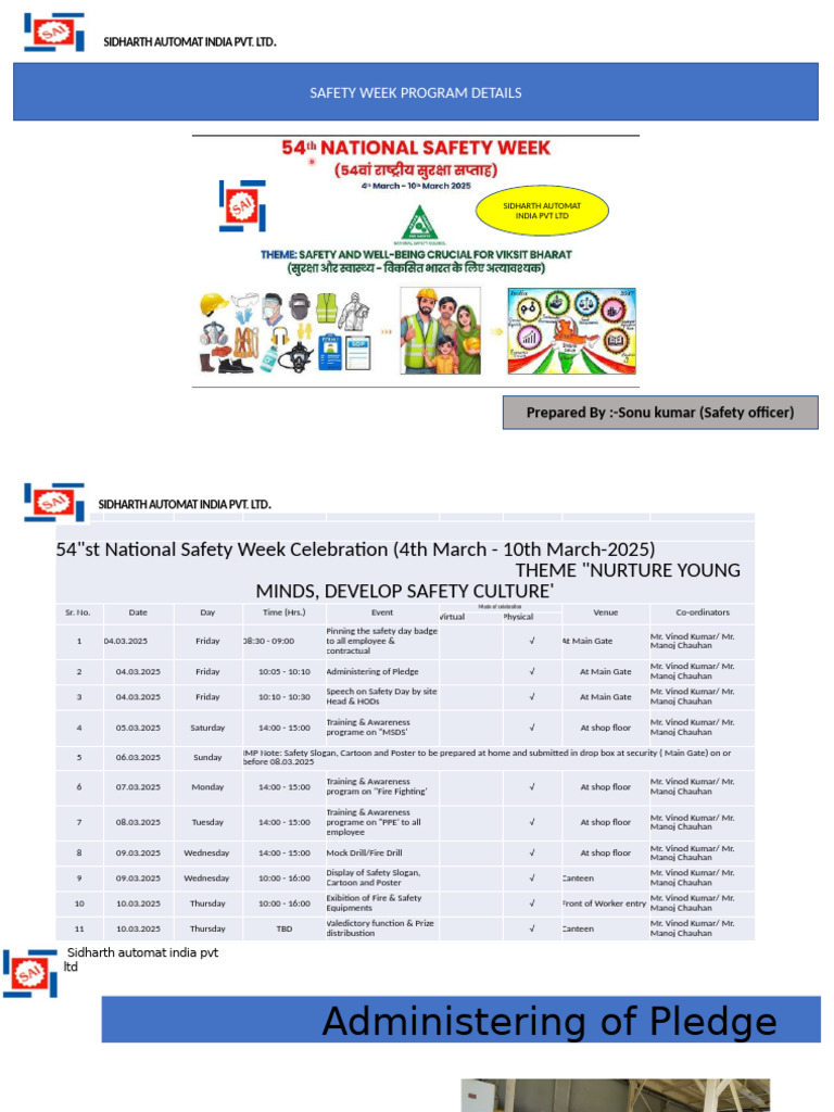 National Safety Week 2025 Program Details | PDF