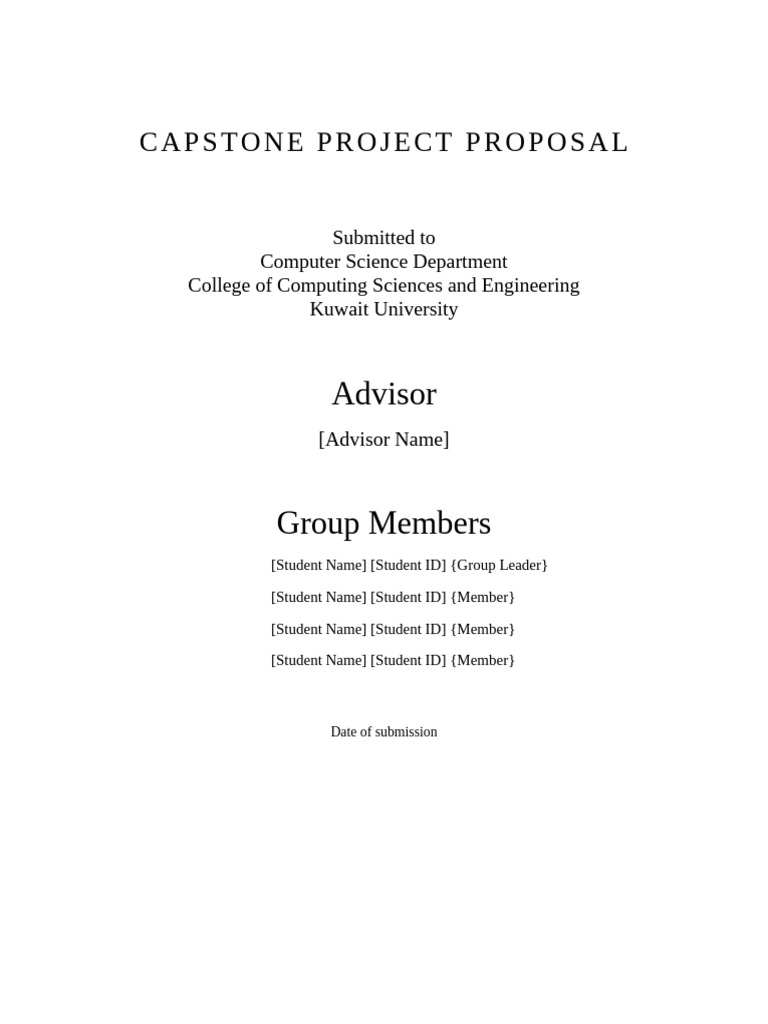 Capstone Project Proposal | PDF | Software Development | Software ...