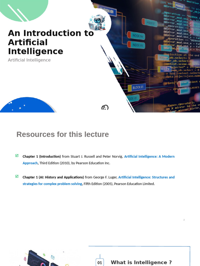 Introduction to Artificial Intelligence Concepts | PDF | Intelligence ...