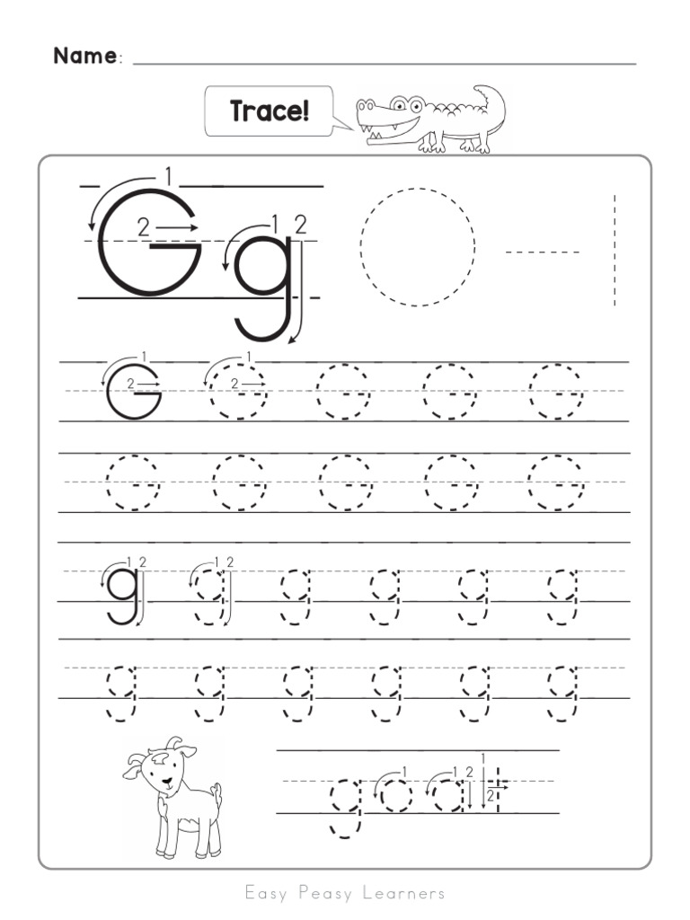 Letter G Worksheets for Preschoolers | PDF
