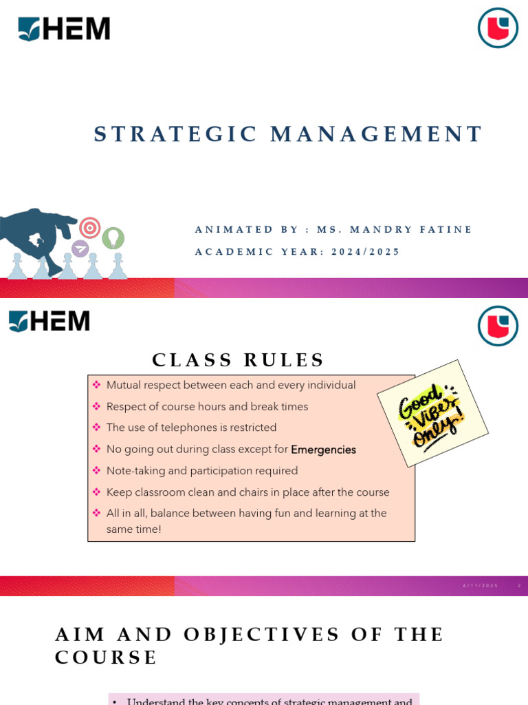 Strategic Management Course Overview | PDF | Military Strategy ...