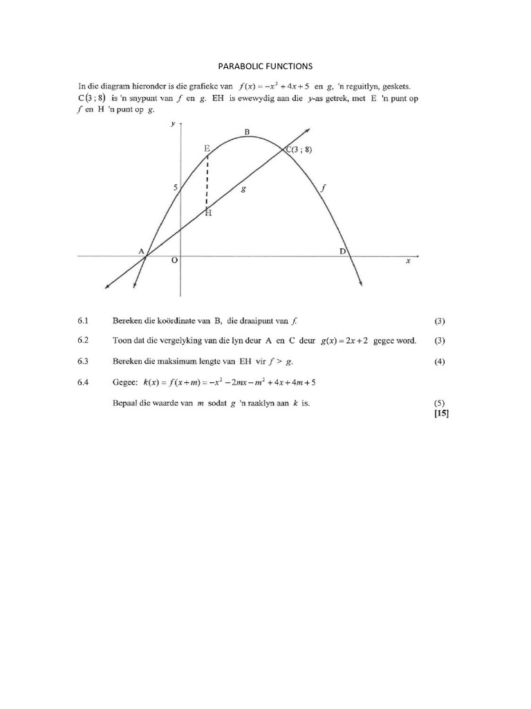 Parabolic Functions 1 | PDF