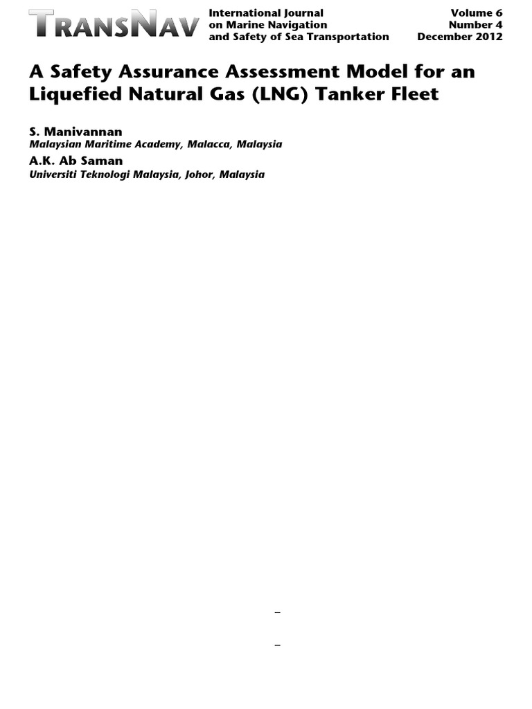 LNG Tanker Safety Assurance Challenges | PDF | Liquefied Natural Gas ...
