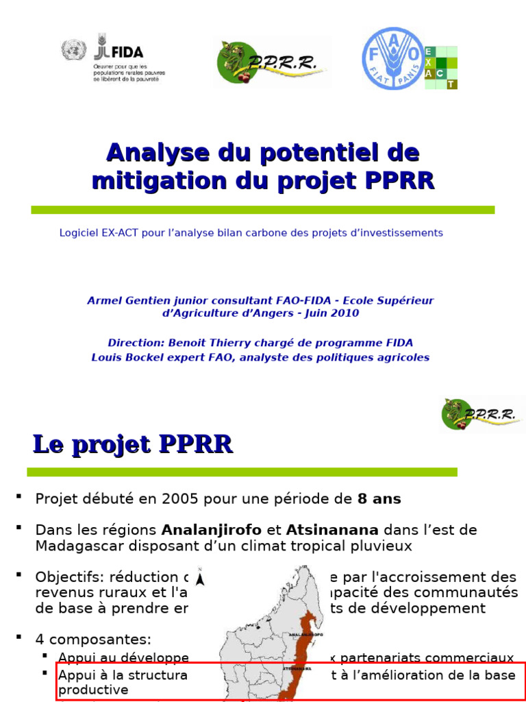 Bilan Carbone du Projet PPRR à Madagascar | PDF | Changement climatique ...