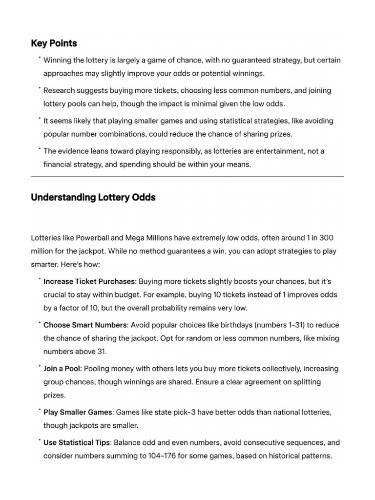 Lottery How-To | PDF