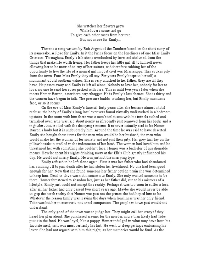 A Rose For Emily PDF