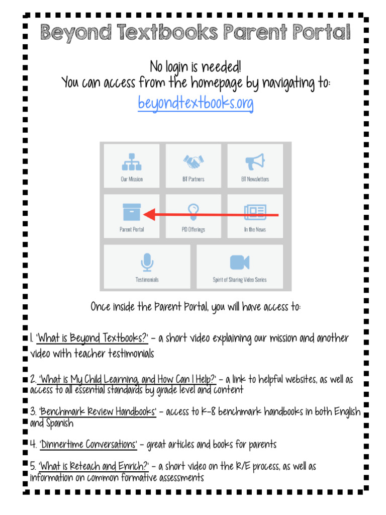 Beyond Textbooks Parent Portal Guide | PDF