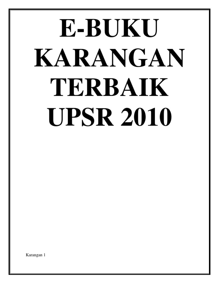 Karangan Terbaik UPSR (Drpd E-Buku)