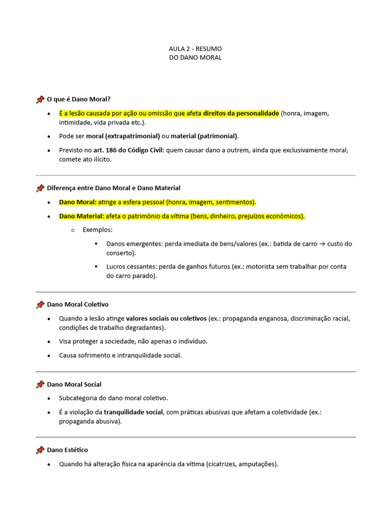 Entendendo Dano Moral e Material | PDF | Moralidade | Indenização