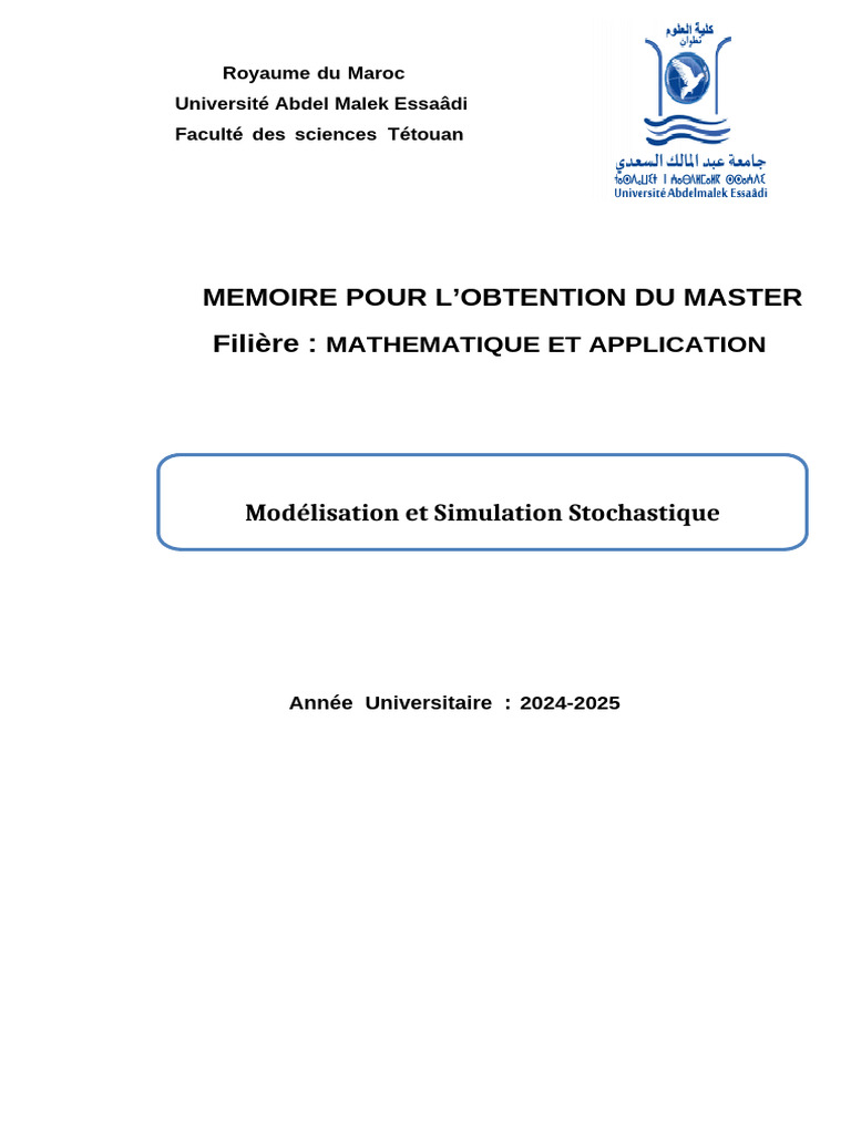 Modélisation Stochastique et Statistique | PDF | Mouvement brownien ...