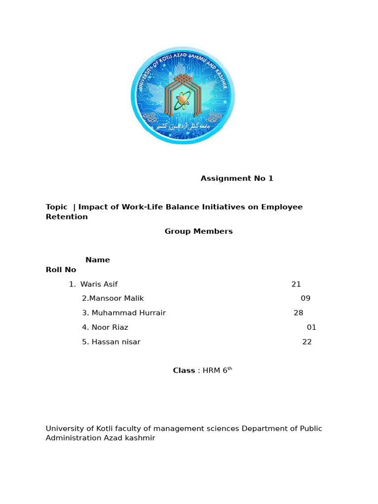 Work-Life Balance and Employee Retention | PDF | Employee Retention ...