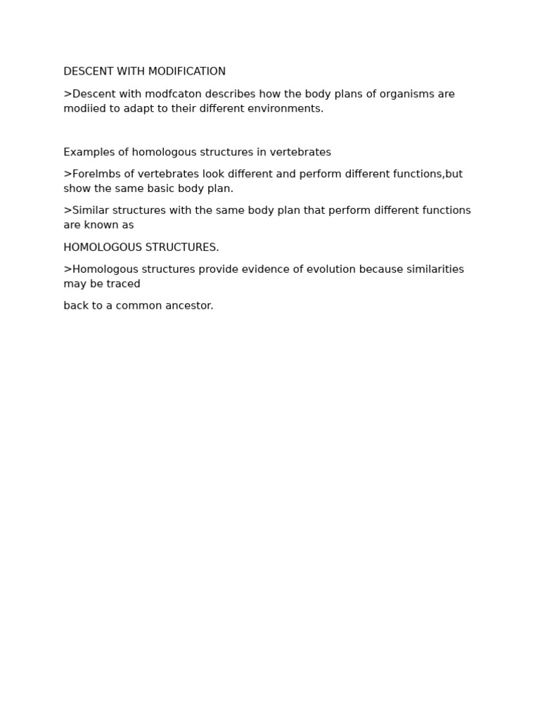 Evolution Notes | PDF