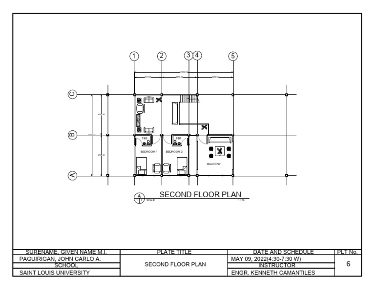 Second Floor Plan Layout Details | PDF