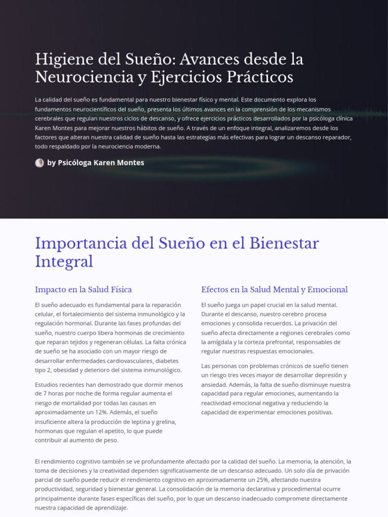 Mejora tu Sueño: Neurociencia y Ejercicios | PDF | Dormir | Las emociones