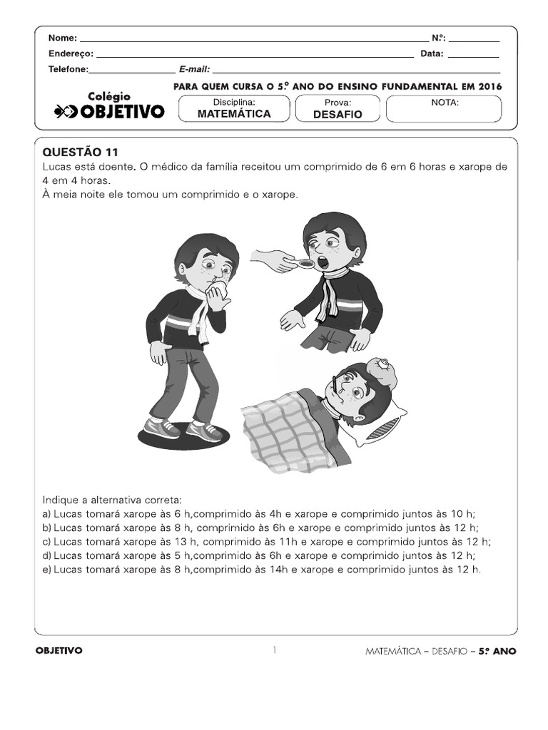 Prova 03 Matemática | PDF