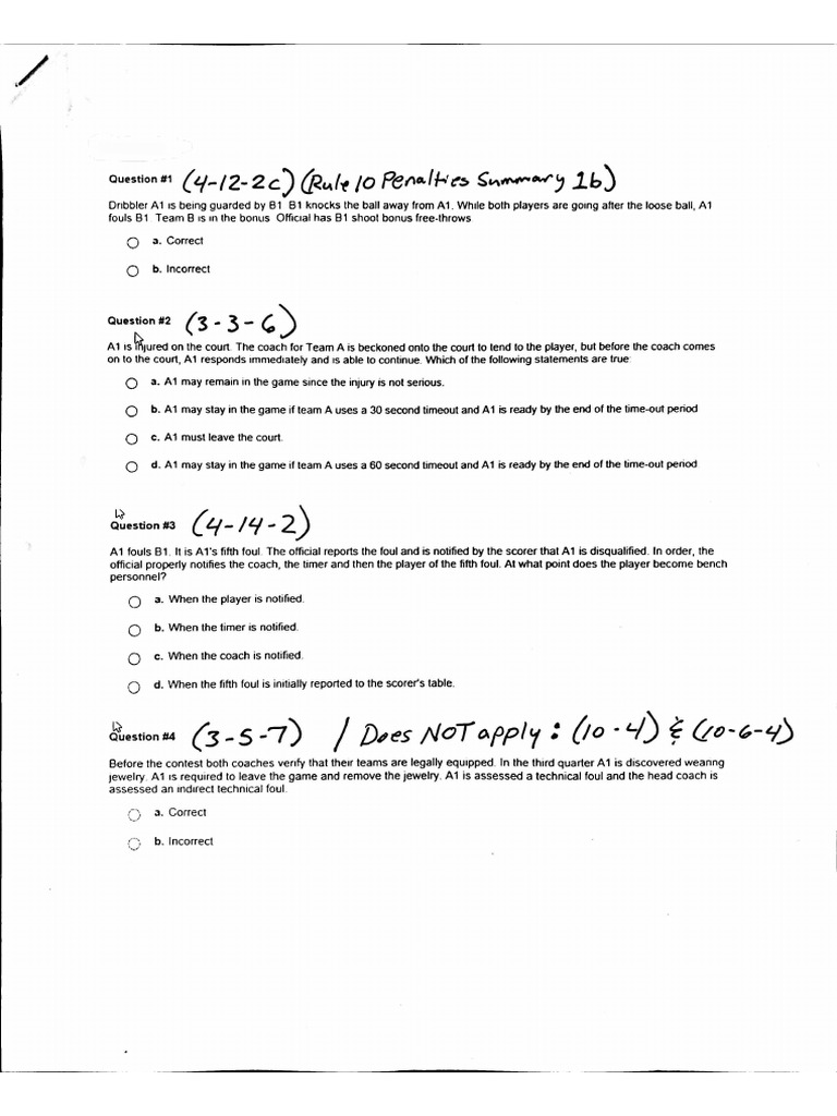 Rules Exam (Rule References) | PDF