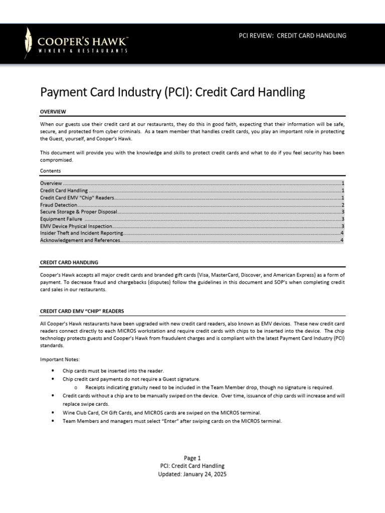 Payment Card Industry (PCI) : Credit Card Handling | PDF | Emv | Credit ...
