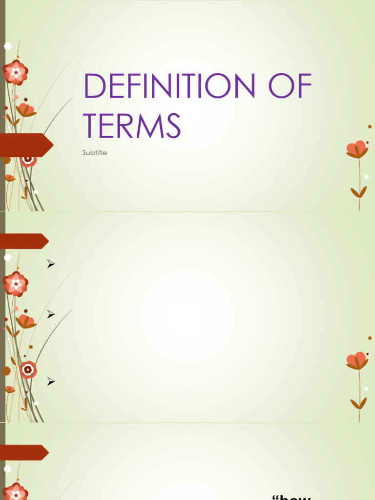 Defining Research Terms and Variables | PDF | Hypothesis | Statistics