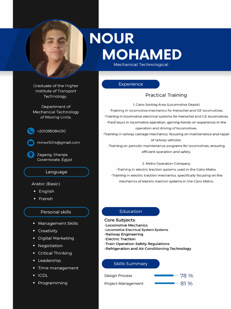 Modern Minimalist CV Resume | PDF