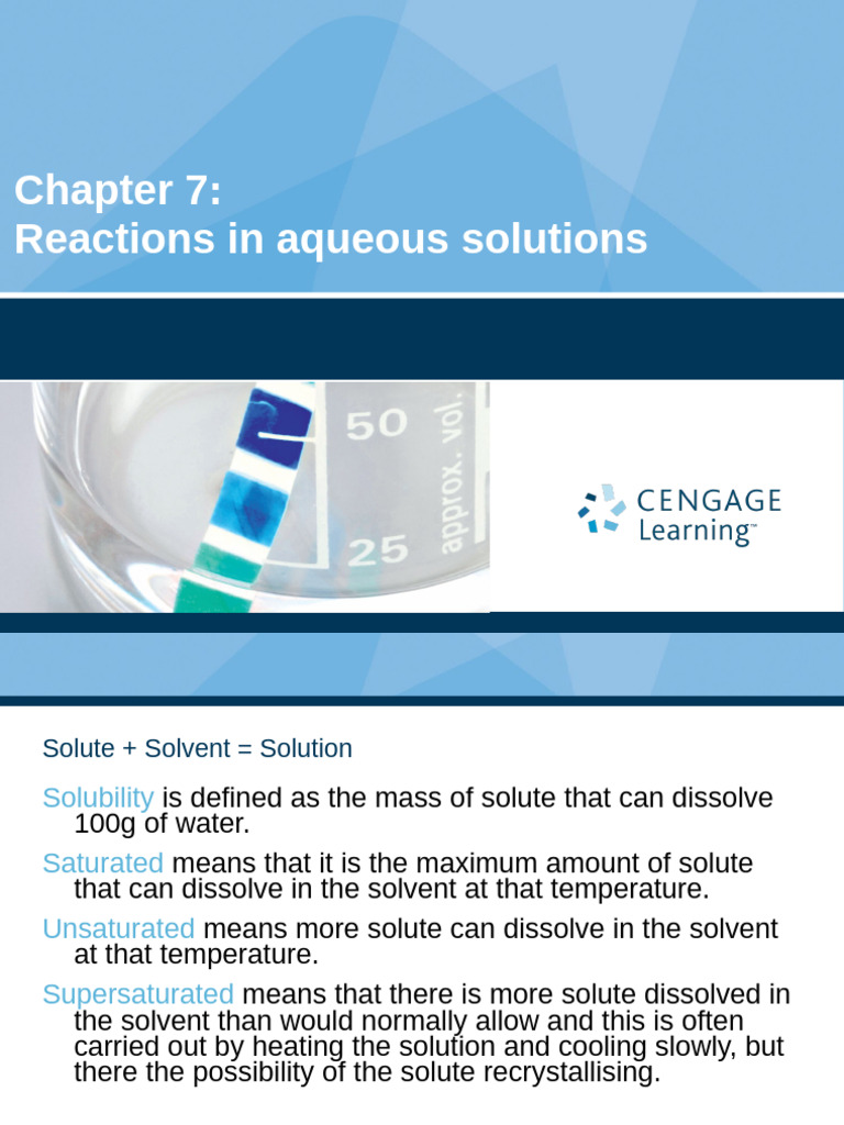 Aqueous Solutions and Reactions Explained | PDF | Acid | Ph