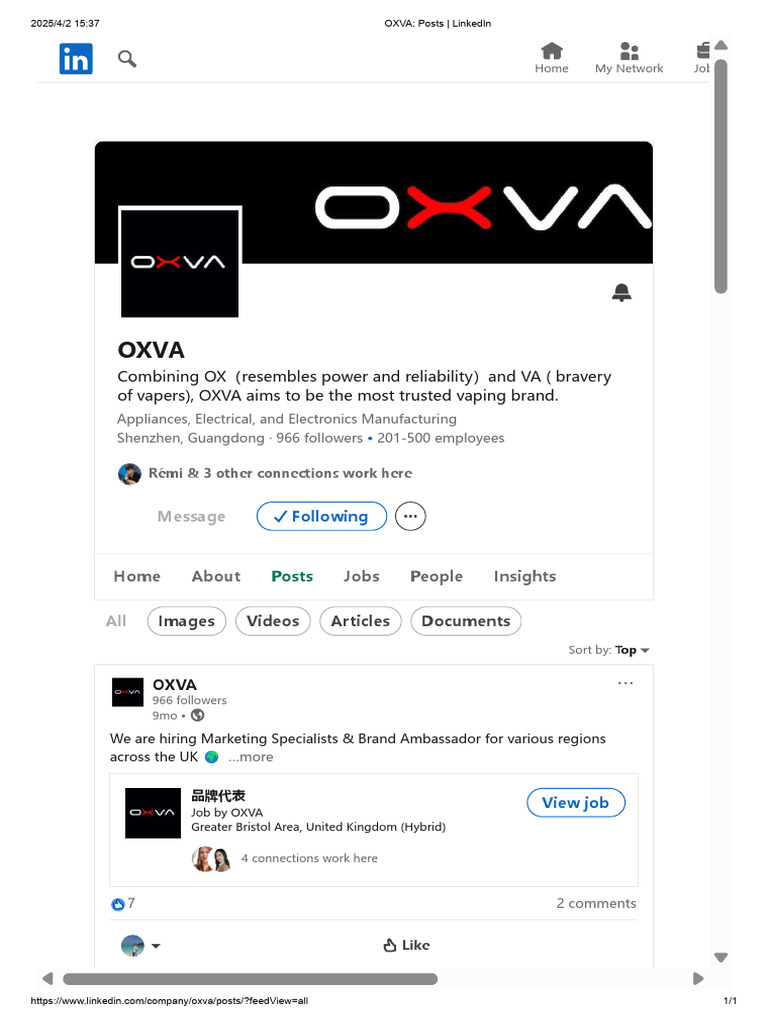 OXVA: Trusted Vaping Brand Insights | PDF