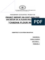 "Chadha Flour Mills": Project Report On Cost Analysis On Setup of A Flour Mill Named