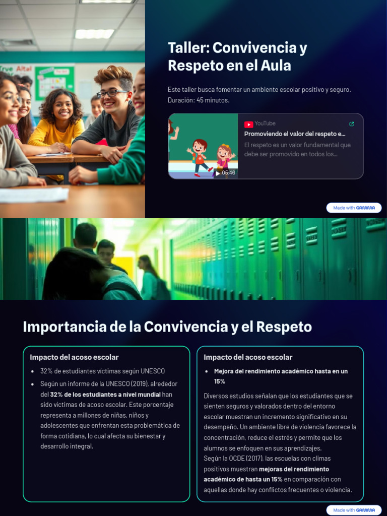 Taller Convivencia y Respeto en El Aula (1) | PDF | Salón de clases