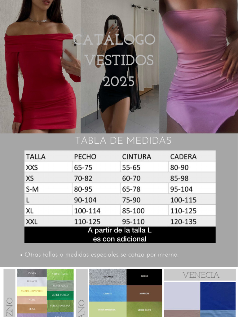 Catálogo de Vestidos 2025 y Precios | PDF | Percepción visual | Hojas ...