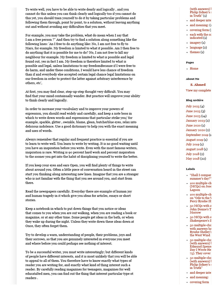 Principles of Good Writing | PDF | Vocabulary