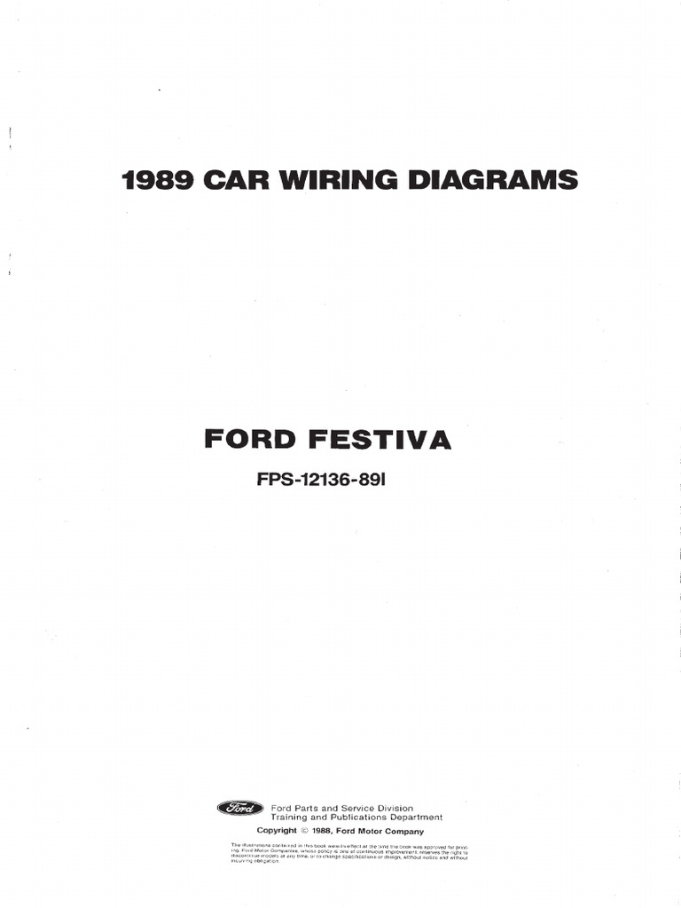 1988 1989 Festiva Wiring Diagram PDF