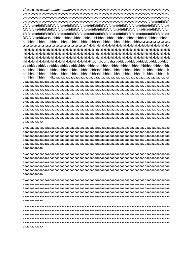Document with Repeated Characters | PDF