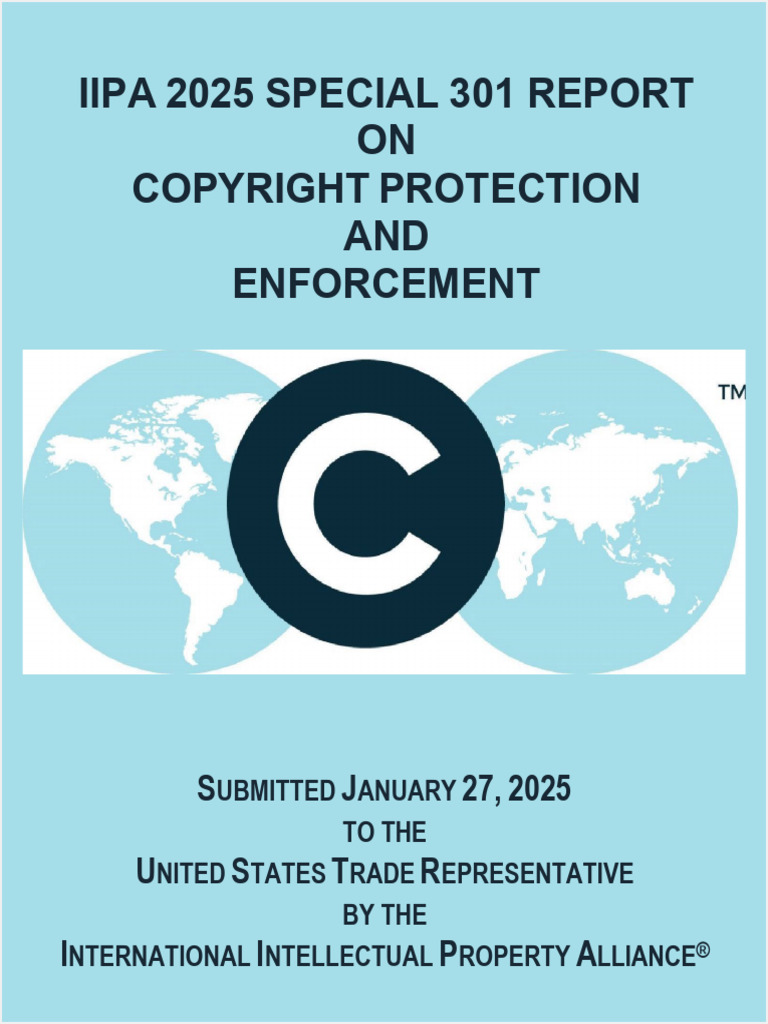 2025 Special 301 Report on Copyright Enforcement | PDF | Copyright ...